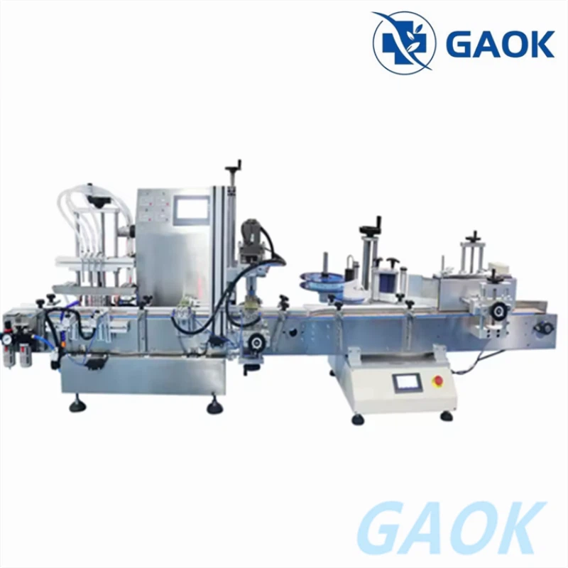 filling capping and labeling machine
